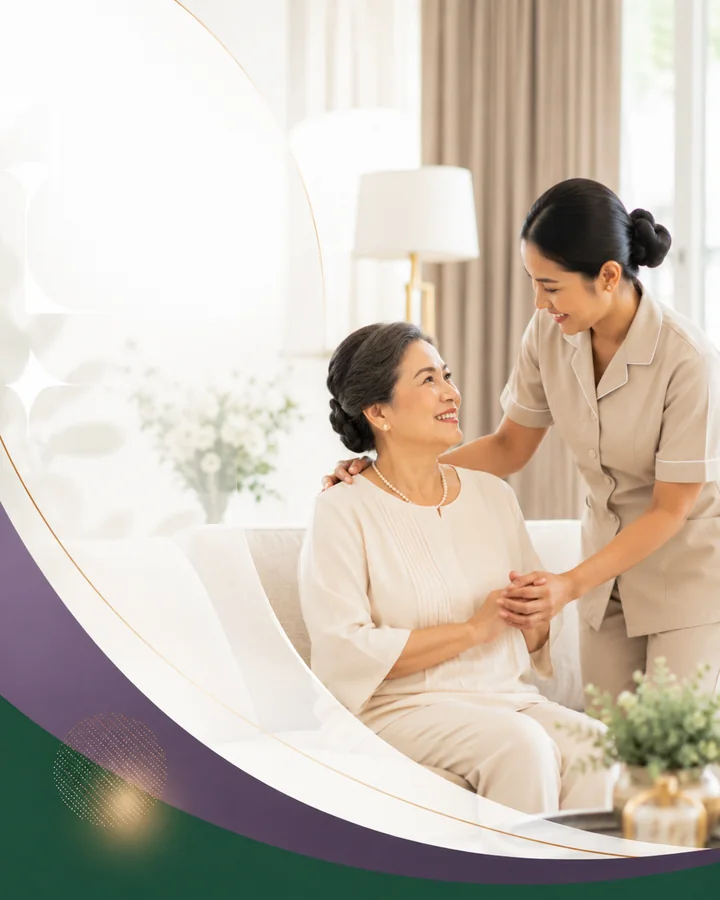Eldercare helper providing calm home support