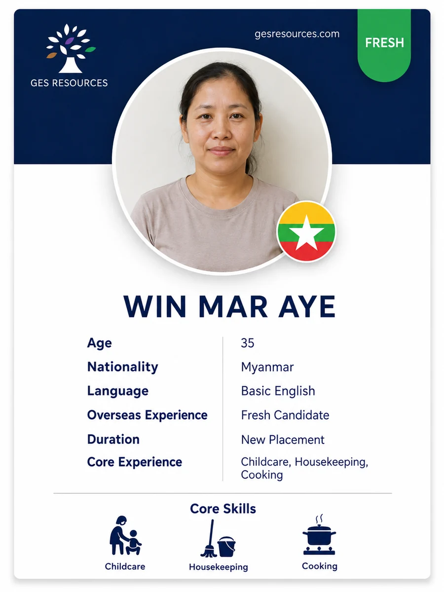 Win Mar Aung Myanmar fresh helper profile