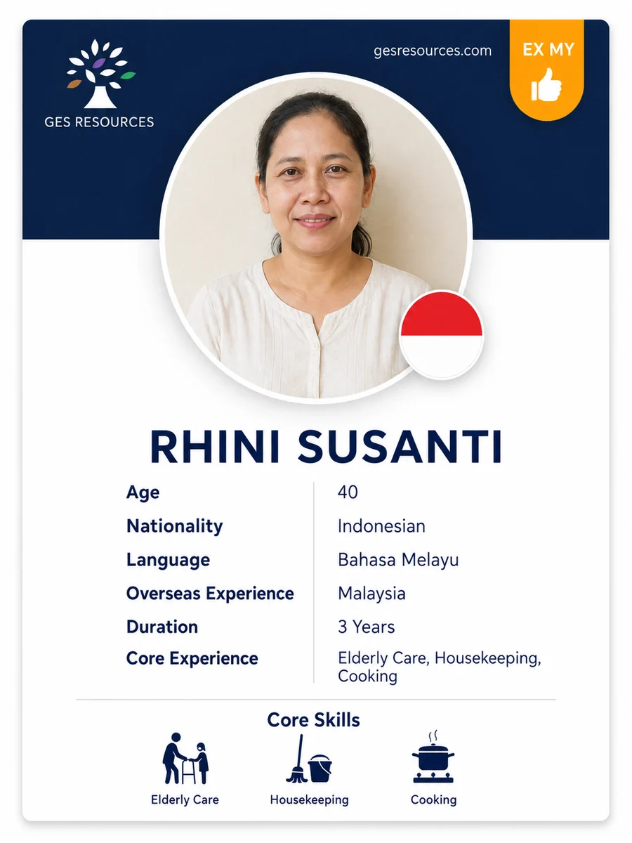Indonesian helper with Malaysia experience
