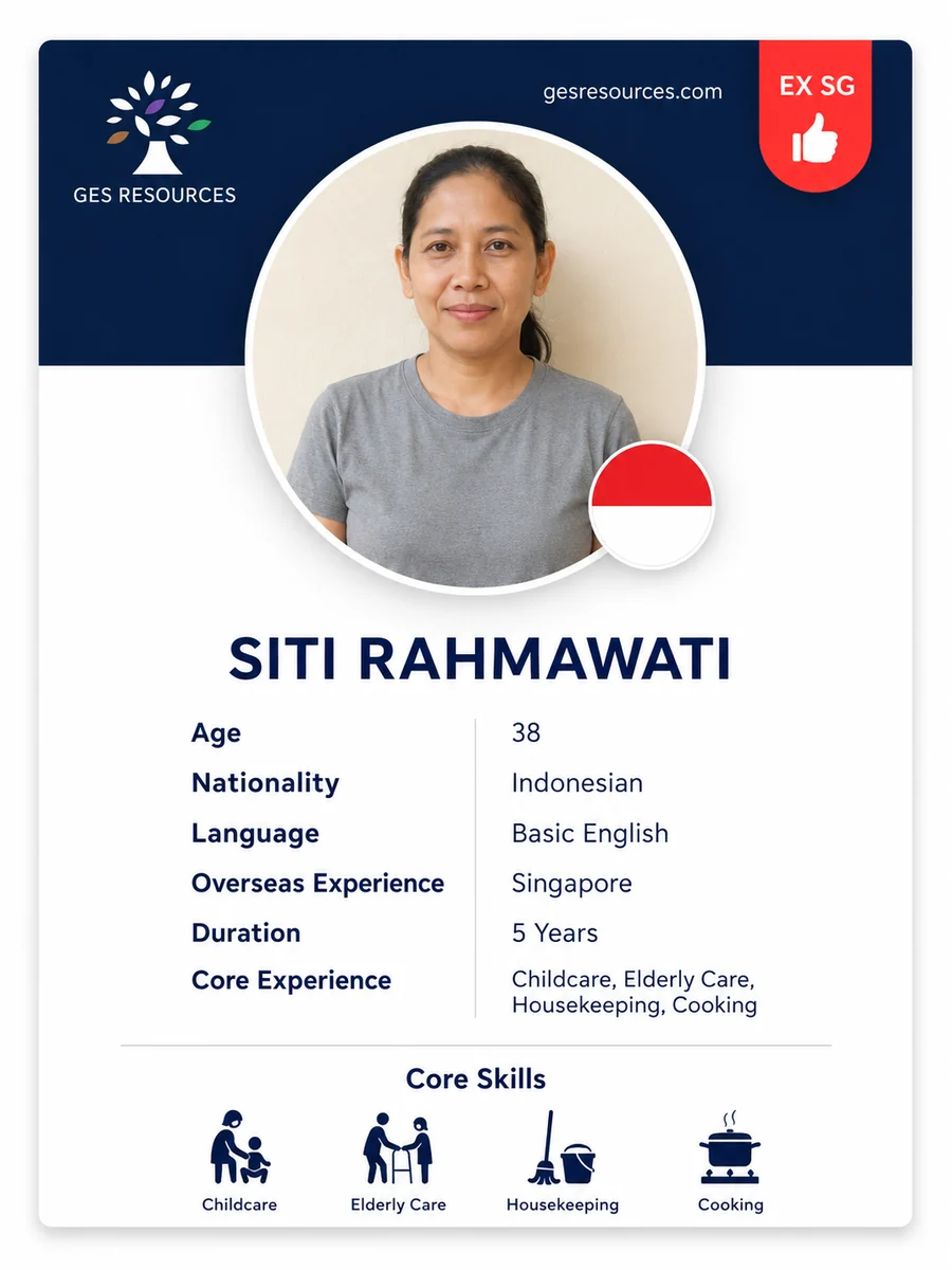 Siti Rahmawati Indonesian Ex-SG helper profile